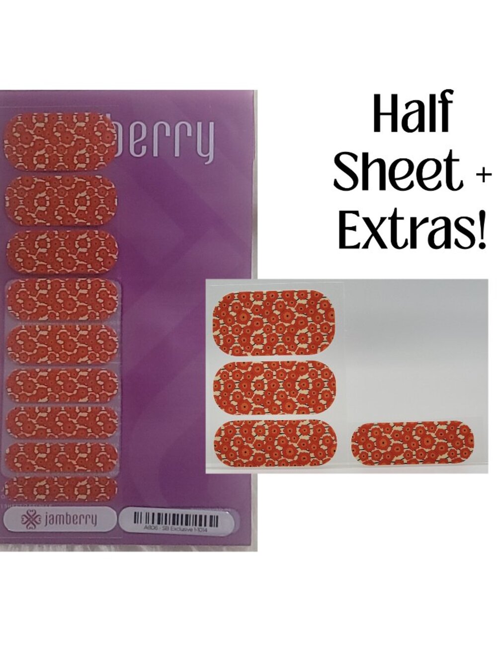 Jamberry Nail Wraps, StyleBox Exclusive, Half Sheet+Extras